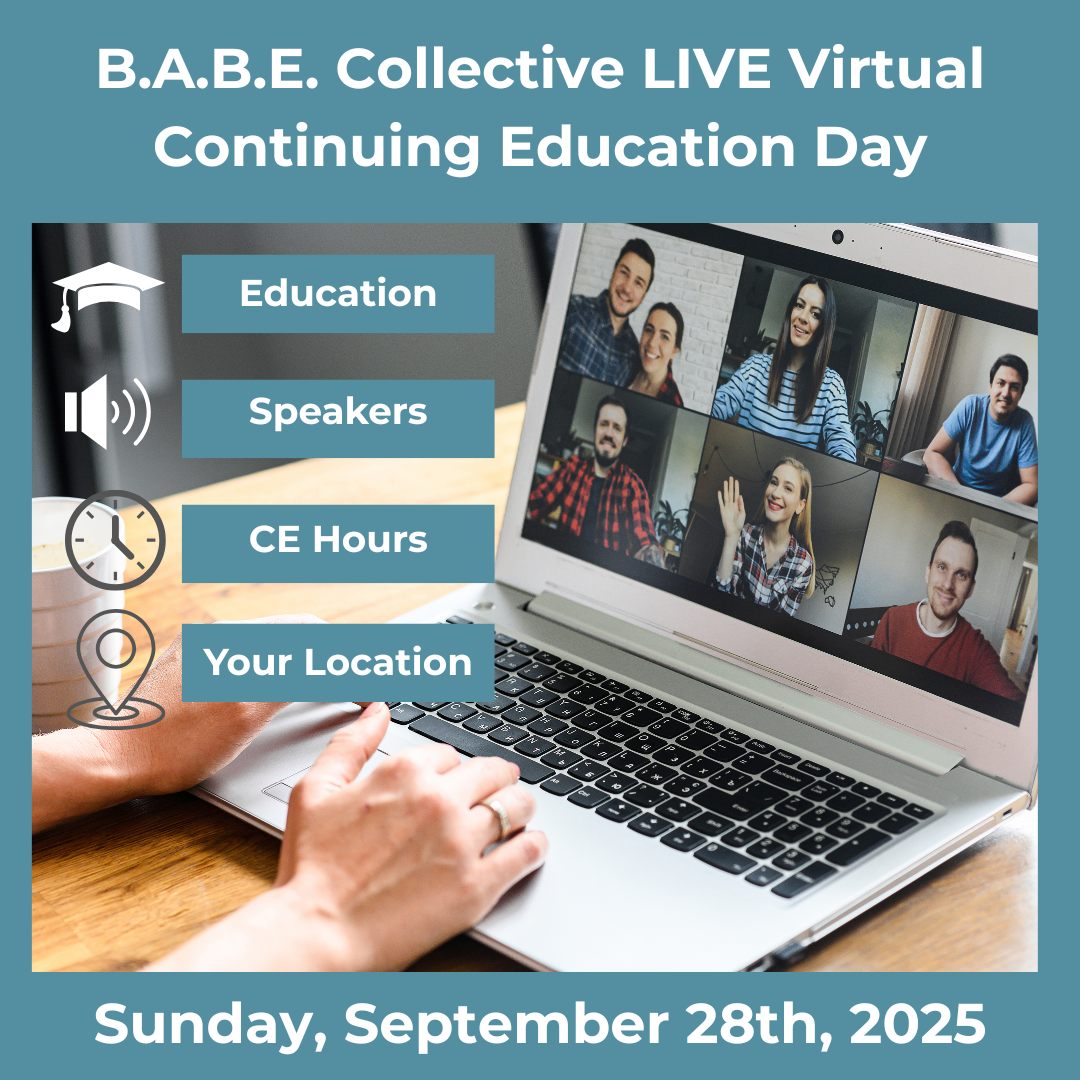 BABE Collective LIVE Virtual Continuing Education Day for cosmetologists and estheticians with CE /CEU hours