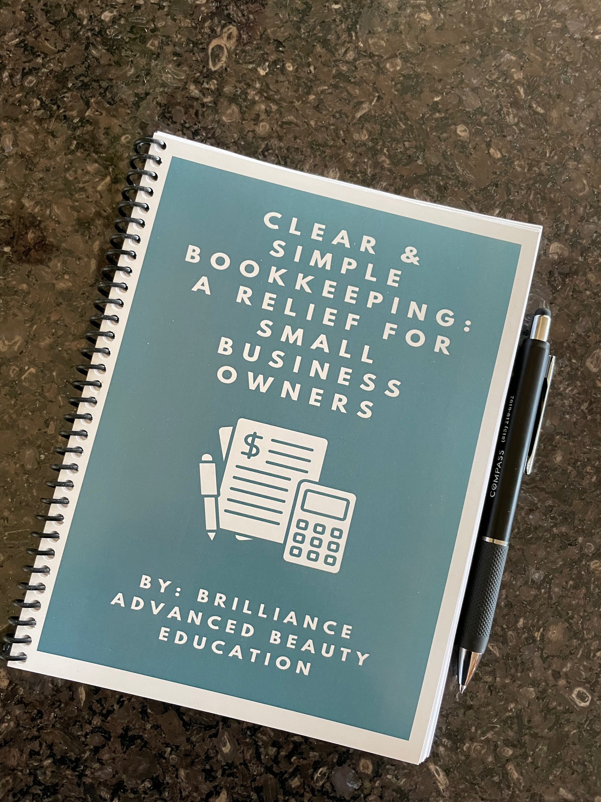 Clear & simple Bookkeeping: A relief for Small Business Owners Bookkeeping workbook guidebook.