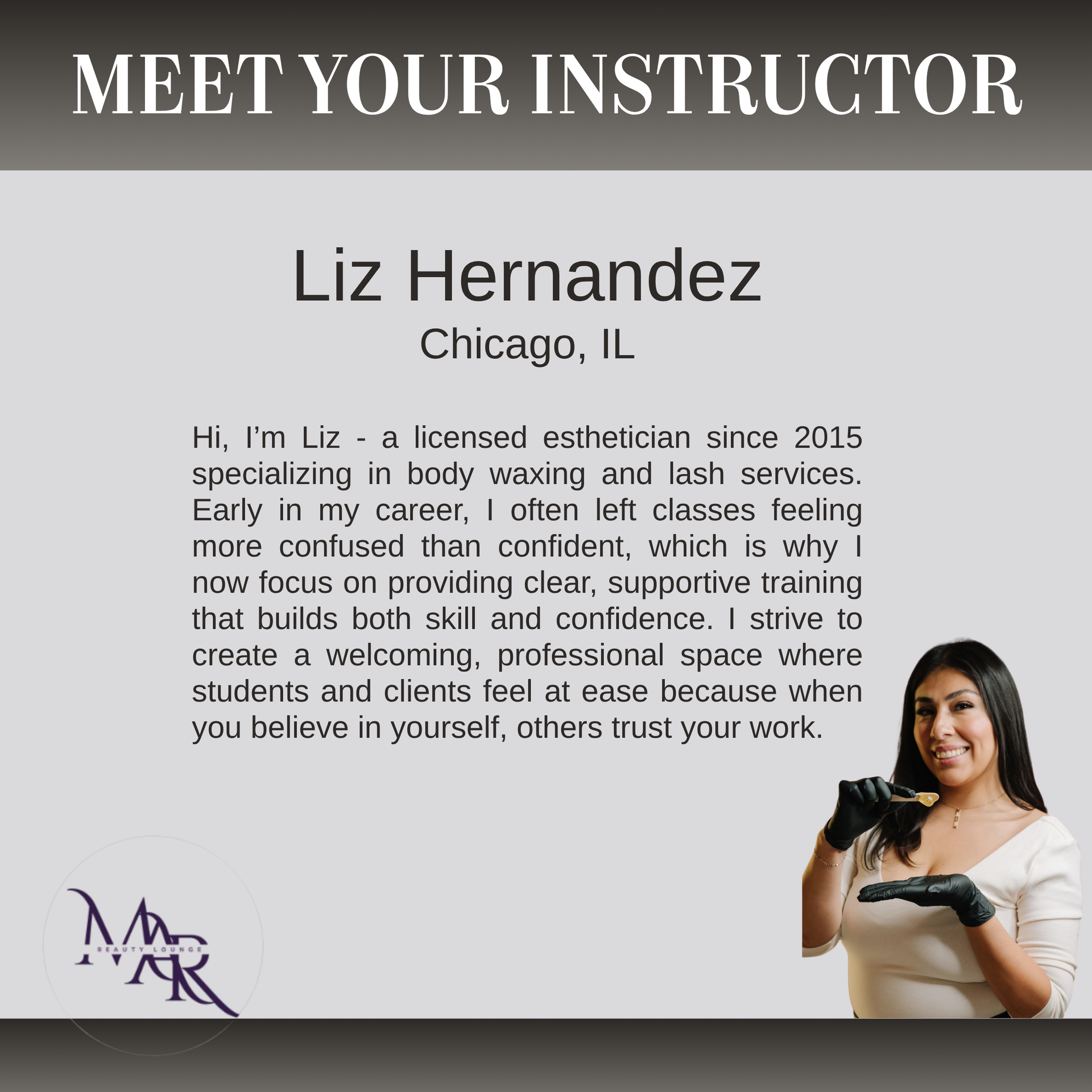 Liz-Instructor for Waxing Bootcamp Chicago
